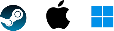 Steam, Apple & Windows logos